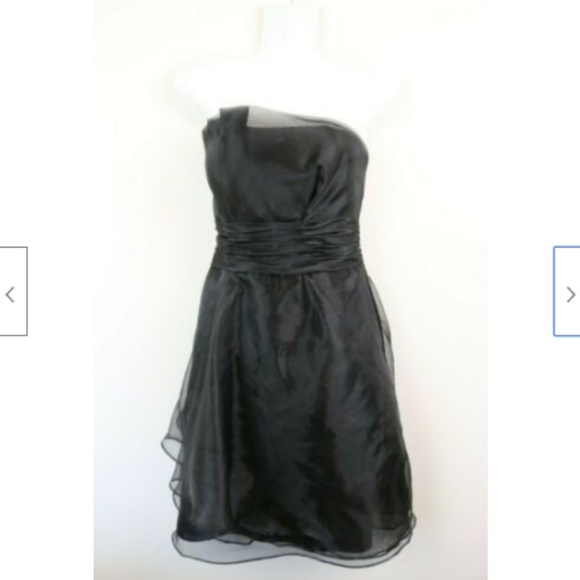 Davids Bridal Womens Dress Short Strapless Organza - Picture 2 of 6